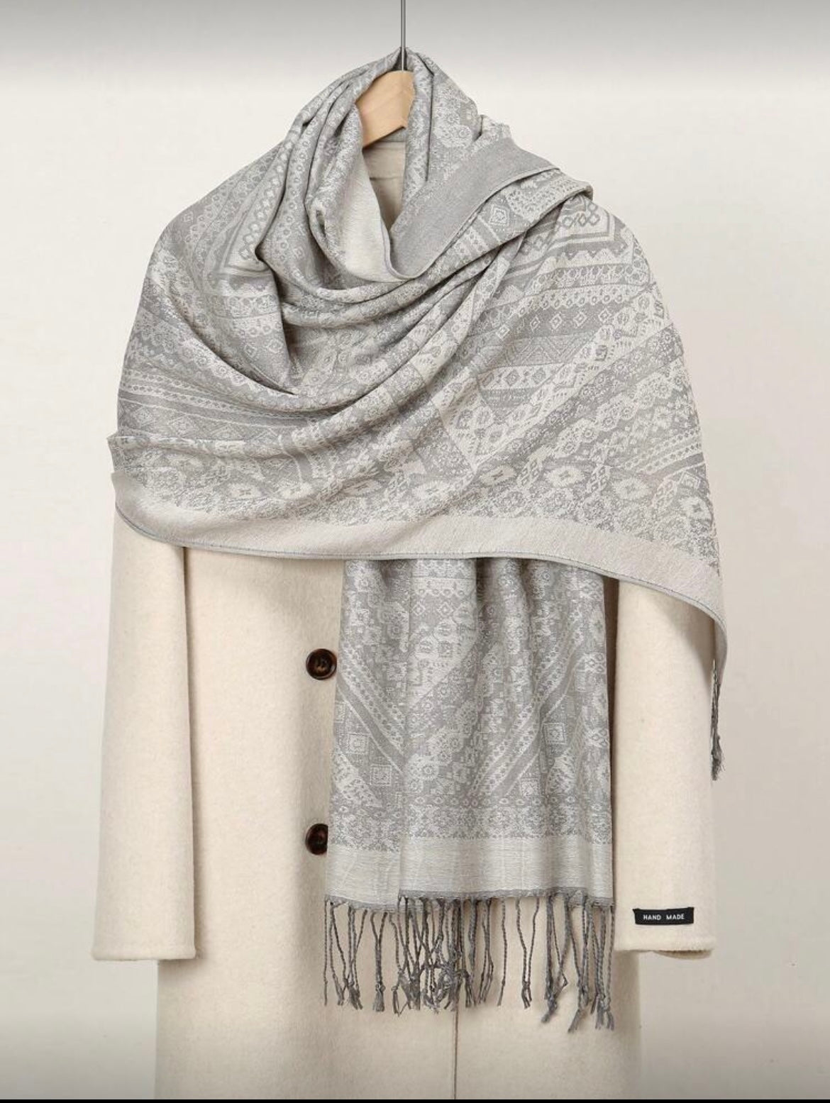 fashionable warm cashew-pattern printed scarf / classic paisley hijab and shawl for abaya