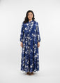 Women’s Long Sleeve Floral Maxi Dress – Long Length Cotton Fabric