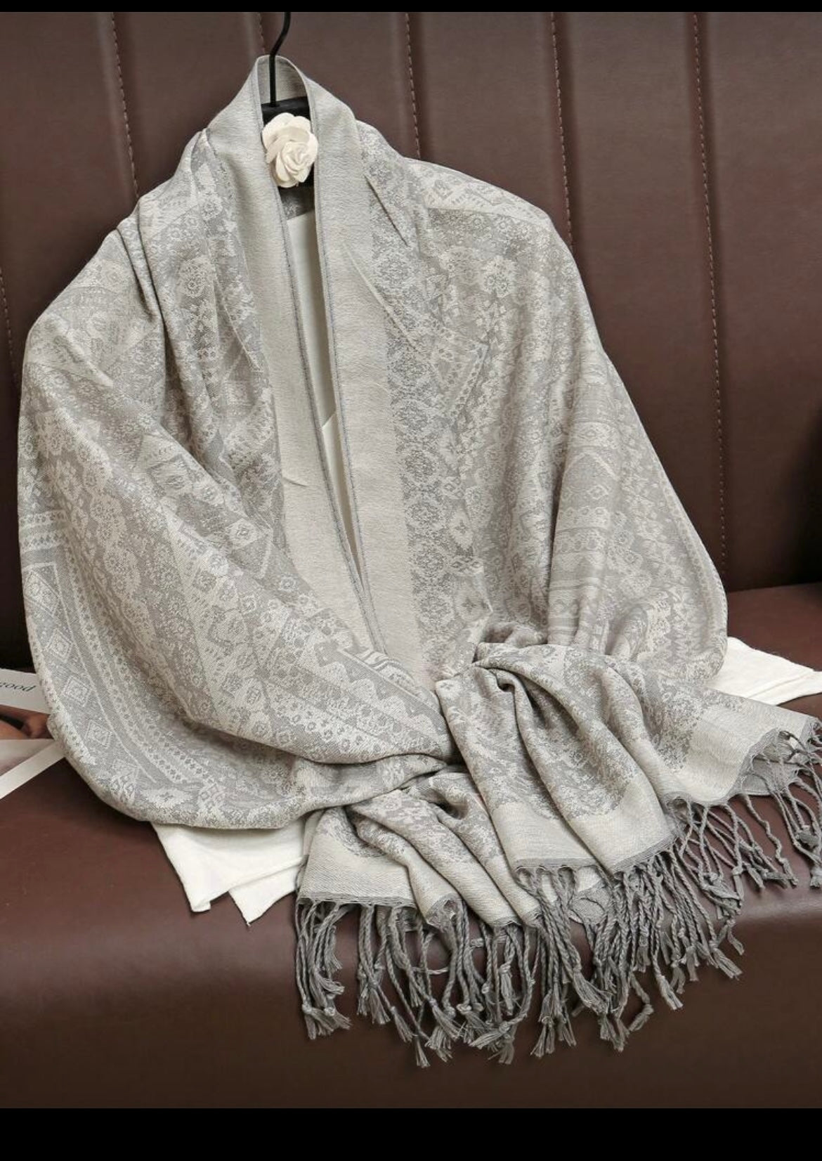 fashionable warm cashew-pattern printed scarf / classic paisley hijab and shawl for abaya