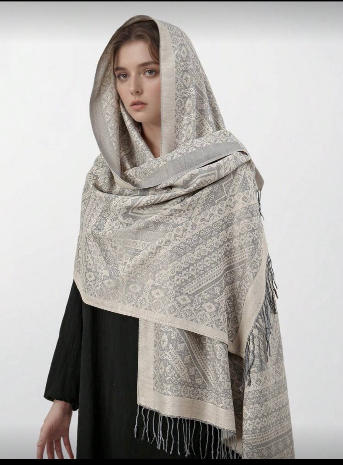 fashionable warm cashew-pattern printed scarf / classic paisley hijab and shawl for abaya