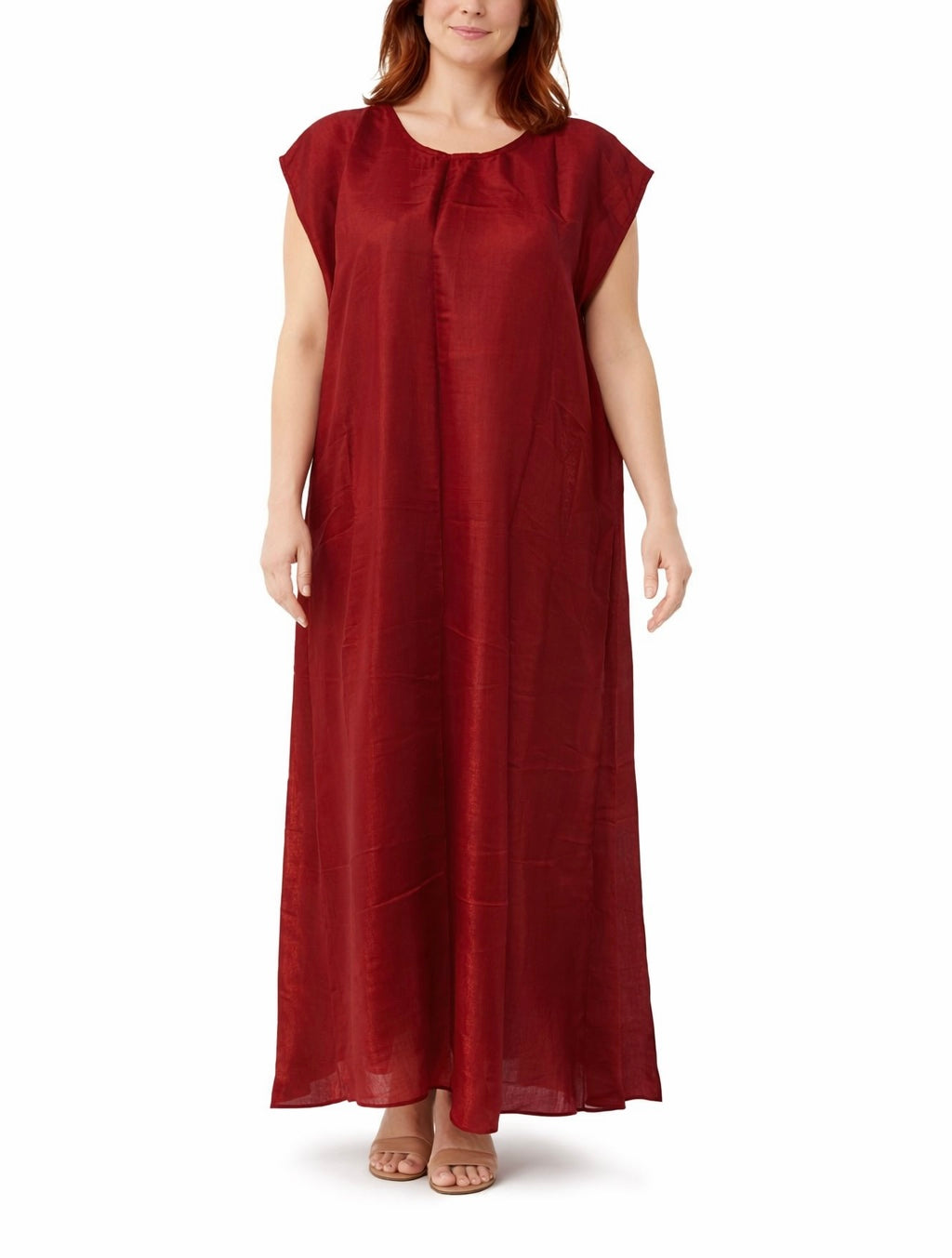 Elegant Burgundy Sleeveless inner Abaya – Lightweight & Comfortable Design