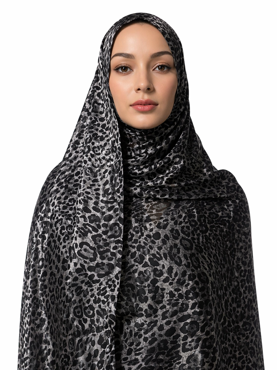 Elegant Geometric Print Chiffon Hijab – Mustard & Multicolor Square Design