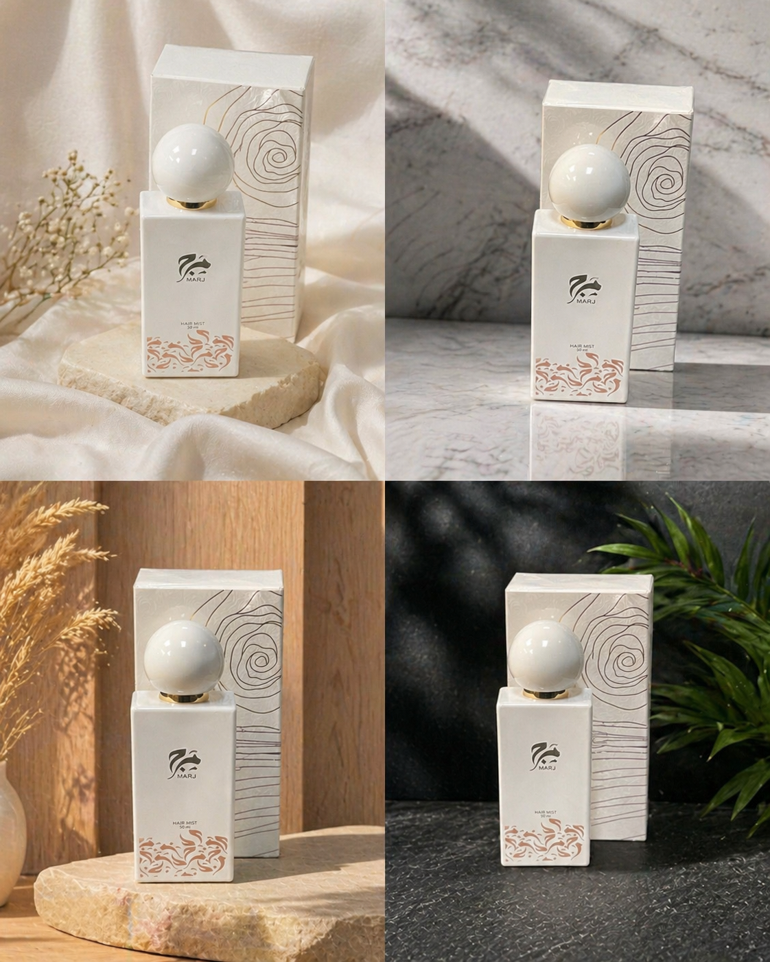 MARJ Oud & Roses Hair Mist Perfume for Women – Long Lasting Luxury Hair Fragrance Spray 50ml