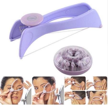 Portable Facial Hair Threading Epilator Tool for Women – Easy Eyebrow, Upper Lip & Face Hair Remover – No Batteries Required