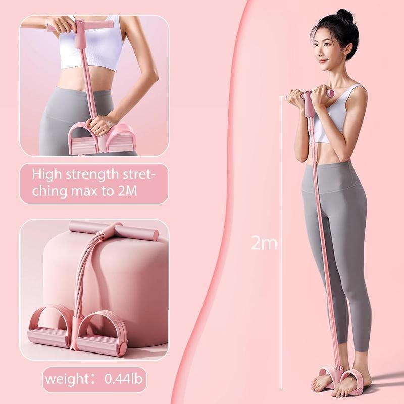 6-Tube Pedal Puller Resistance Rope, Foot Pedal Resistance Band, Yoga Elastic Exercise Bands, Stretching Slimming Training, Strength Exercise, Resistance Workout, Elast Compreh